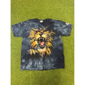 Vintage MGM Grand Las Vegas Lion Tie Dye Graphic‎ T-Shirt XL Black Gray Souvenir
